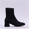 Wonders Anan Low Block Heel Stretch Boot - Black Suede